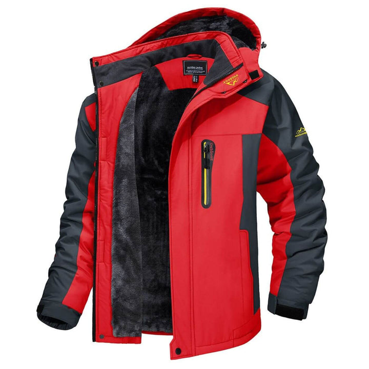 Men's Casual Snow Winter Jacket - Red