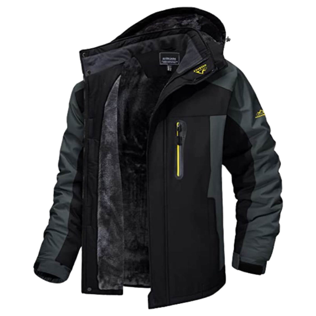 Men's Casual Snow Winter Jacket - Black