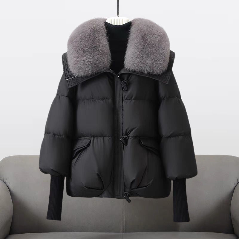 Women's Silk Down Puffer Snow Winter Jacket