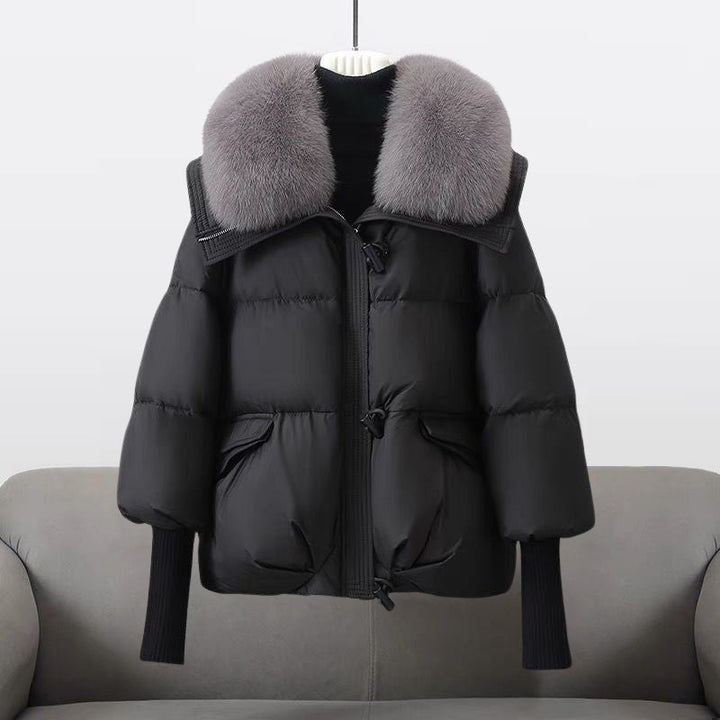 Women's Silk Down Puffer Snow Winter Jacket