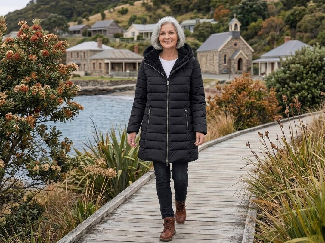 Snow Long Puffer Fleece-Lined Winter Jacket