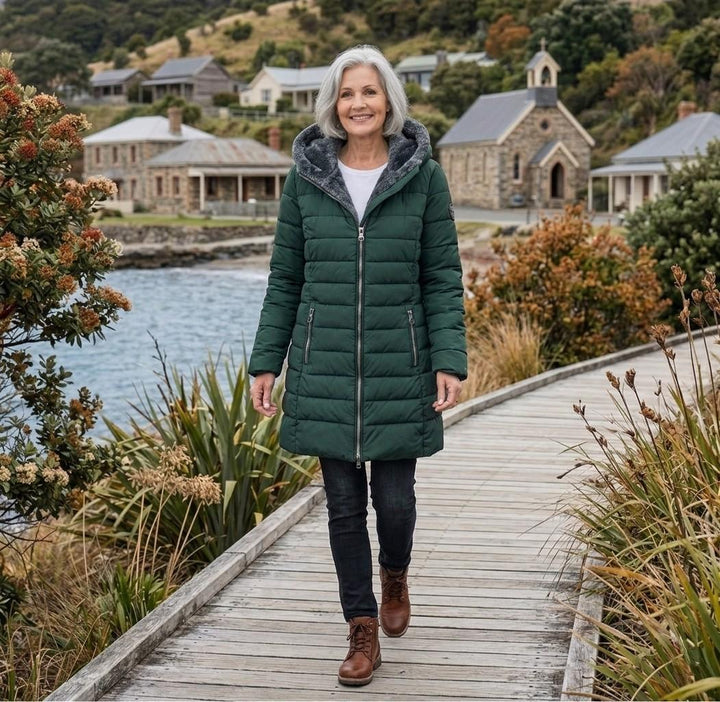 Snow Long Puffer Fleece-Lined Winter Jacket