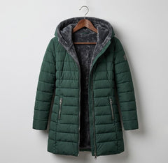 Seraphina | Snow Long Puffer Fleece-Lined Winter Jacket