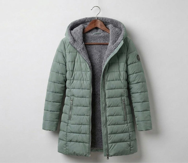 Snow Long Puffer Fleece-Lined Winter Jacket