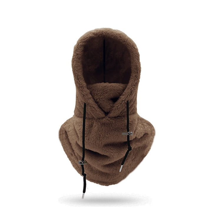 Women's Chunky Hooded Scarf - Brown