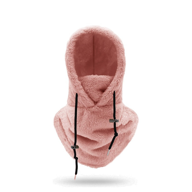 Women's Chunky Hooded Scarf - Pink