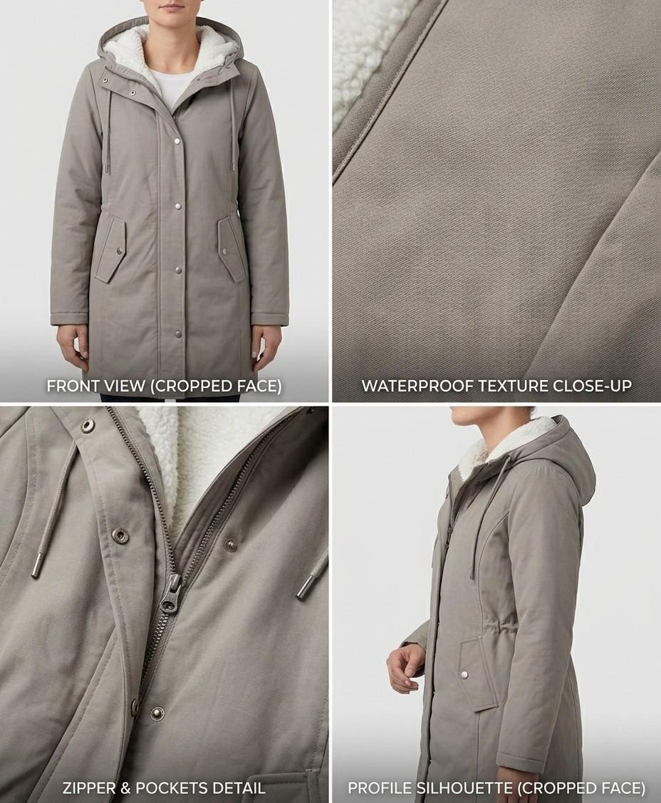 Sherpa Fleece-Lined Waterproof Snow Winter Jacket