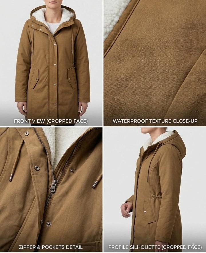 Sherpa Fleece-Lined Waterproof Snow Winter Jacket