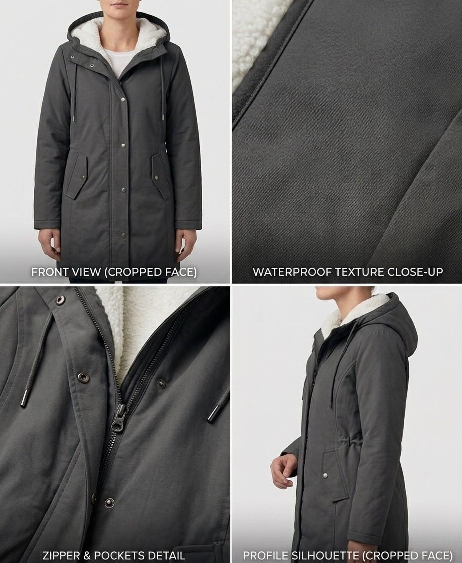 Sherpa Fleece-Lined Waterproof Snow Winter Jacket