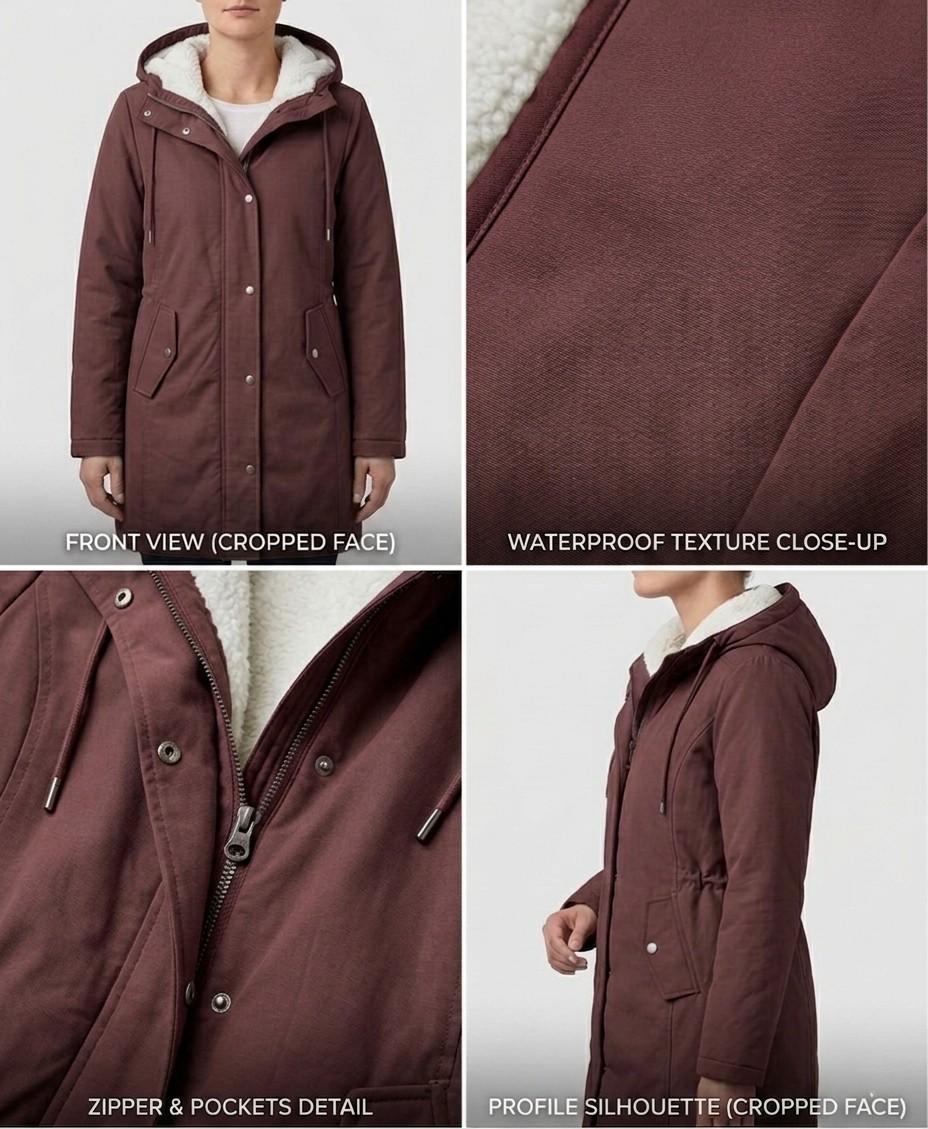 Sherpa Fleece-Lined Waterproof Snow Winter Jacket