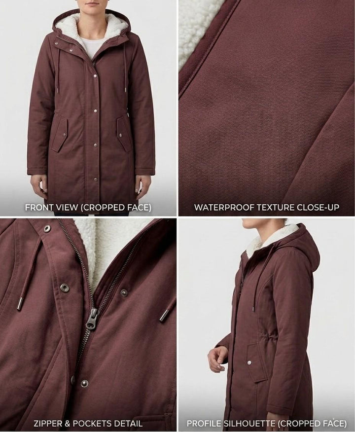 Sherpa Fleece-Lined Waterproof Snow Winter Jacket
