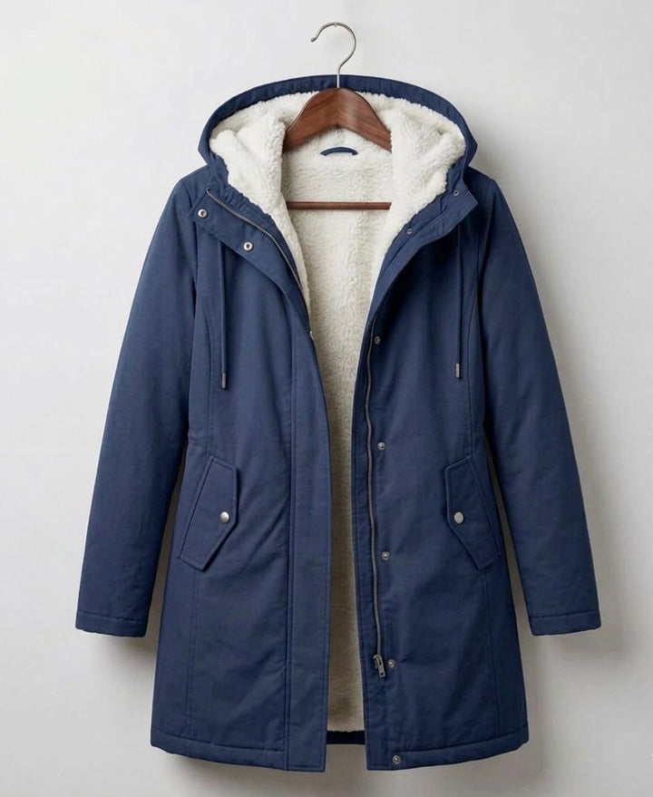 Sherpa Fleece-Lined Waterproof Snow Winter Jacket - Midnight Navy