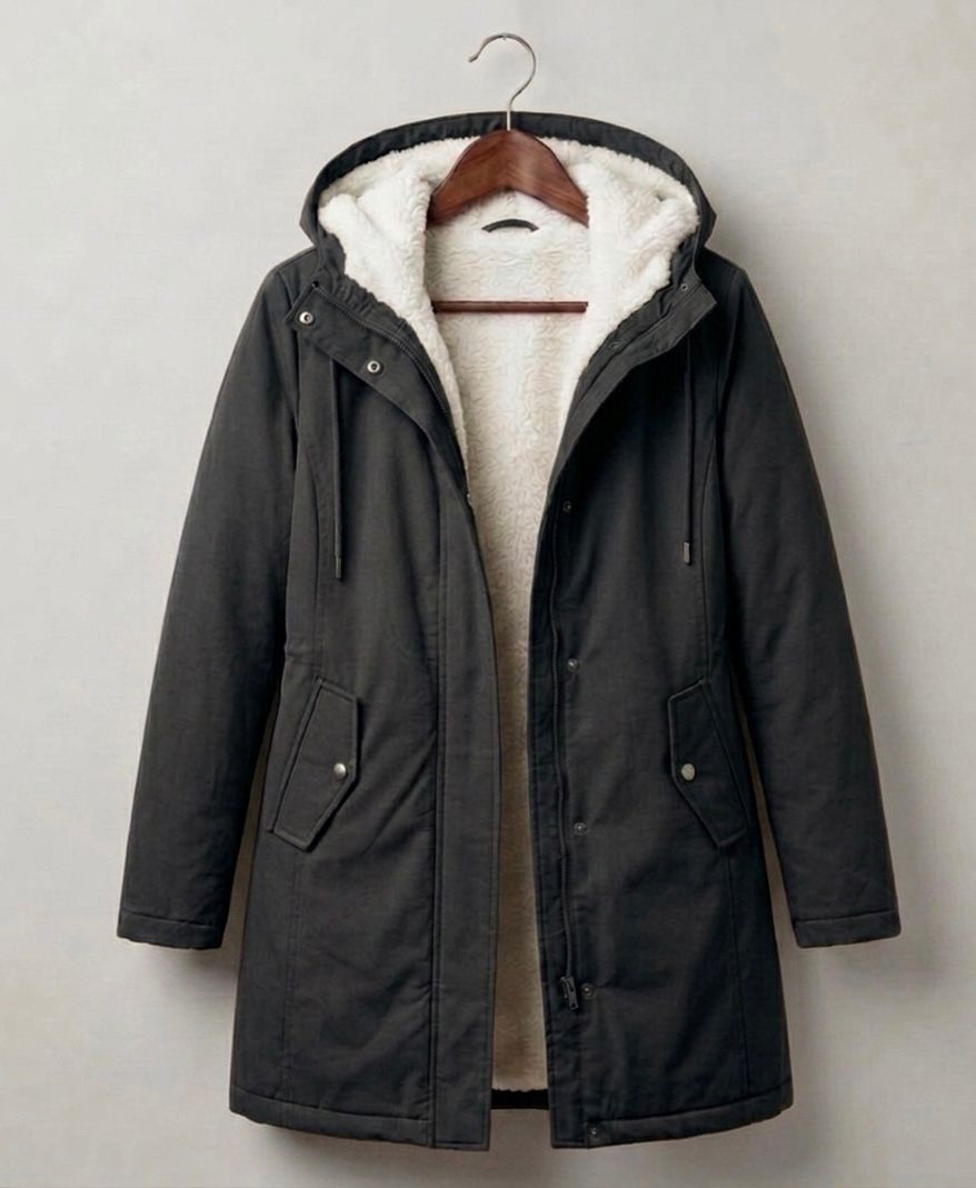 Sherpa Fleece-Lined Waterproof Snow Winter Jacket - Black