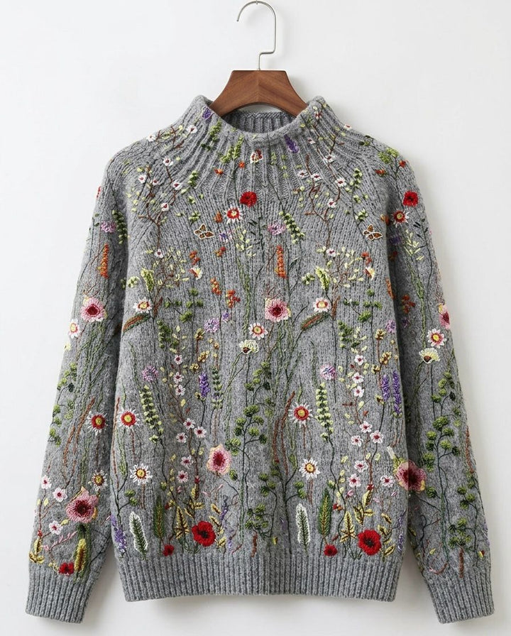 Lilian women's vintage floral knit sweater - photo 1