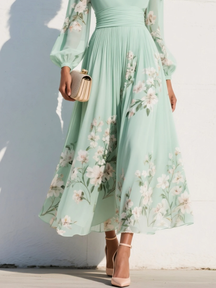 Marine | Floral Dress