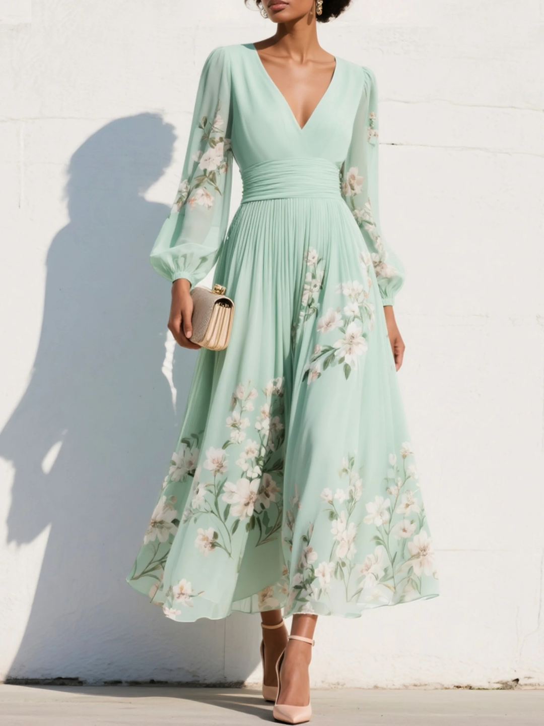 Marine | Floral Dress