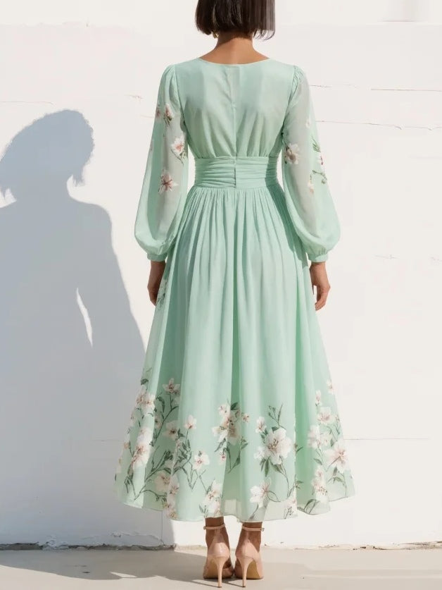 Marine | Floral Dress