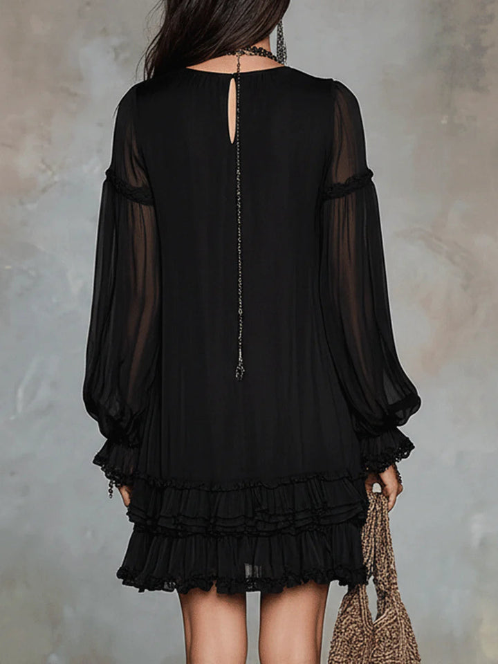 Eithne | Ruffle-Trim Mini Dress