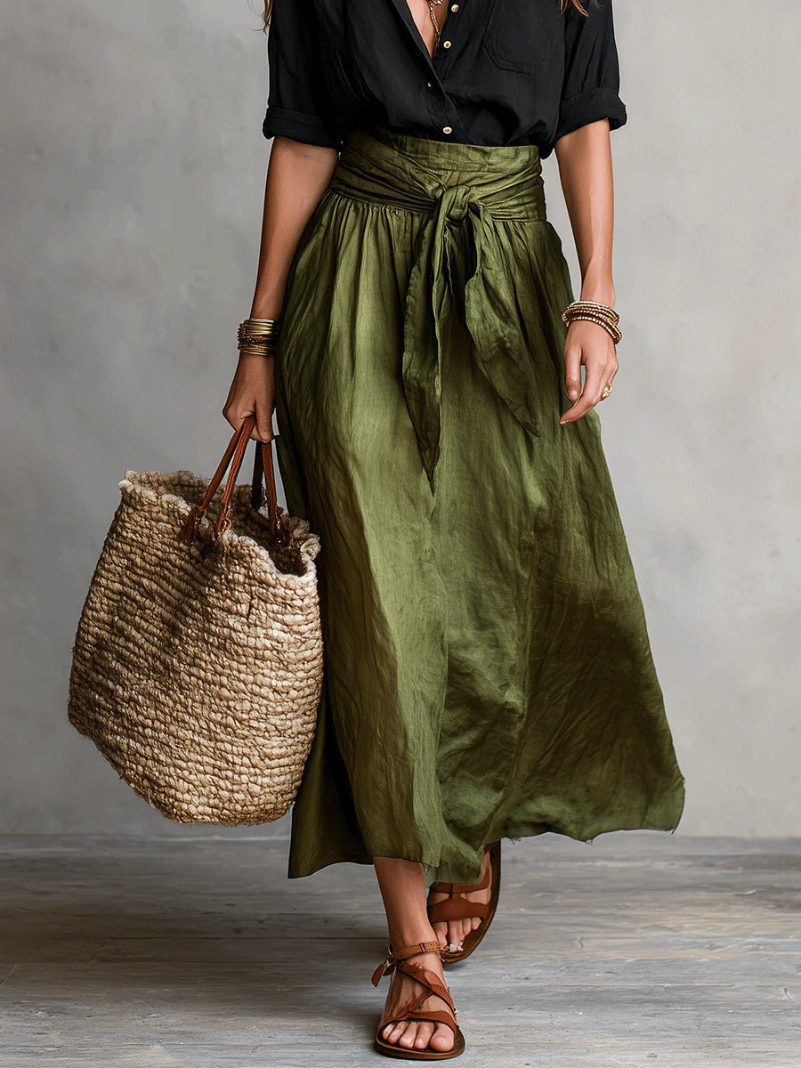 Natacha | Tie-Waist Skirt and Shirt Set
