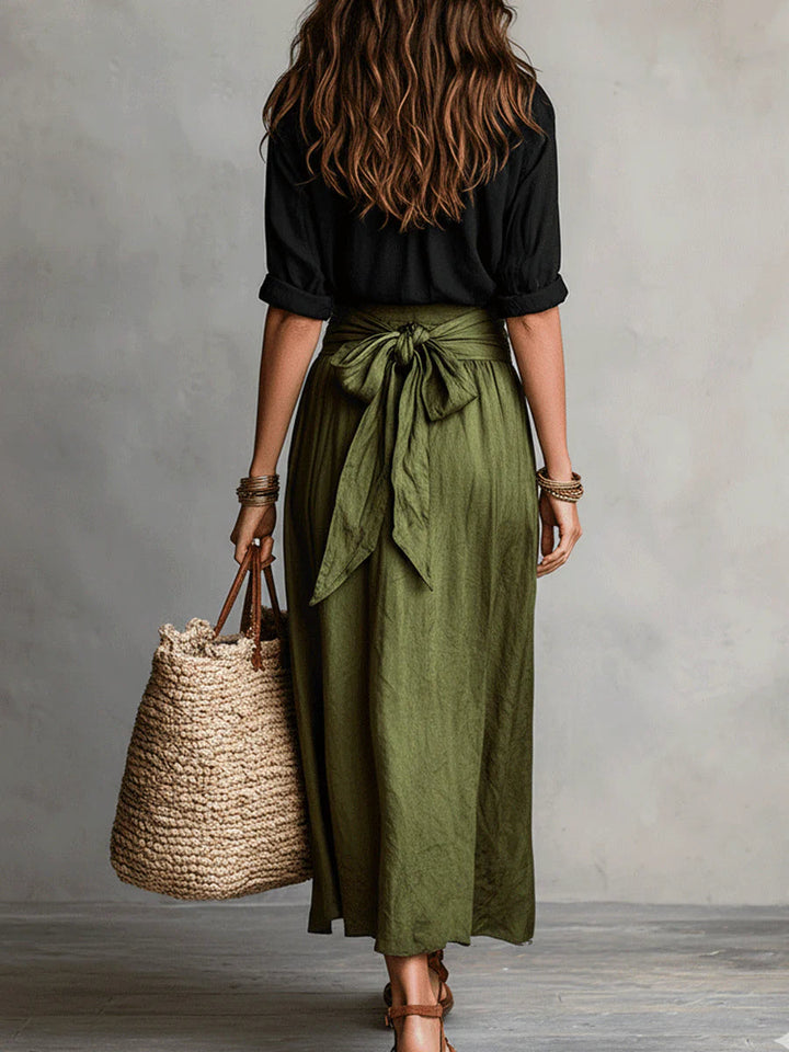 Natacha | Tie-Waist Skirt and Shirt Set
