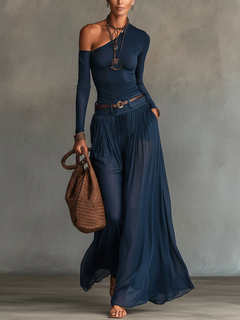 Zéphirine | Occasion Two-Piece Set with a One-Shoulder Top