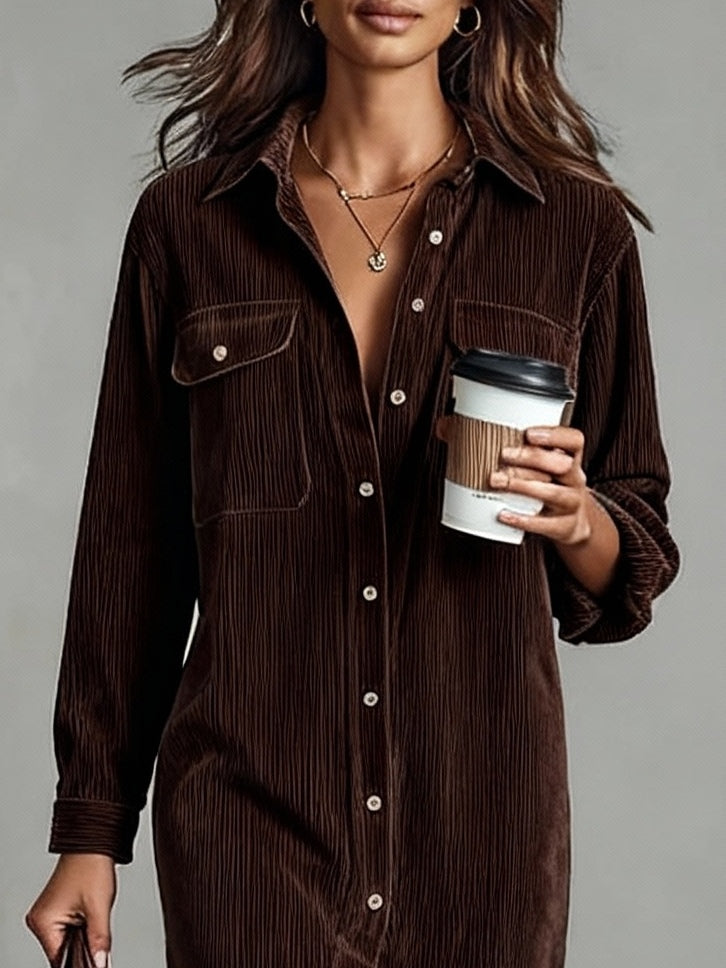 Celeste | Relaxed Corduroy Midi Dress