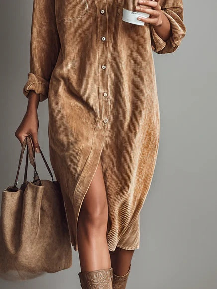 Celeste | Relaxed Corduroy Midi Dress