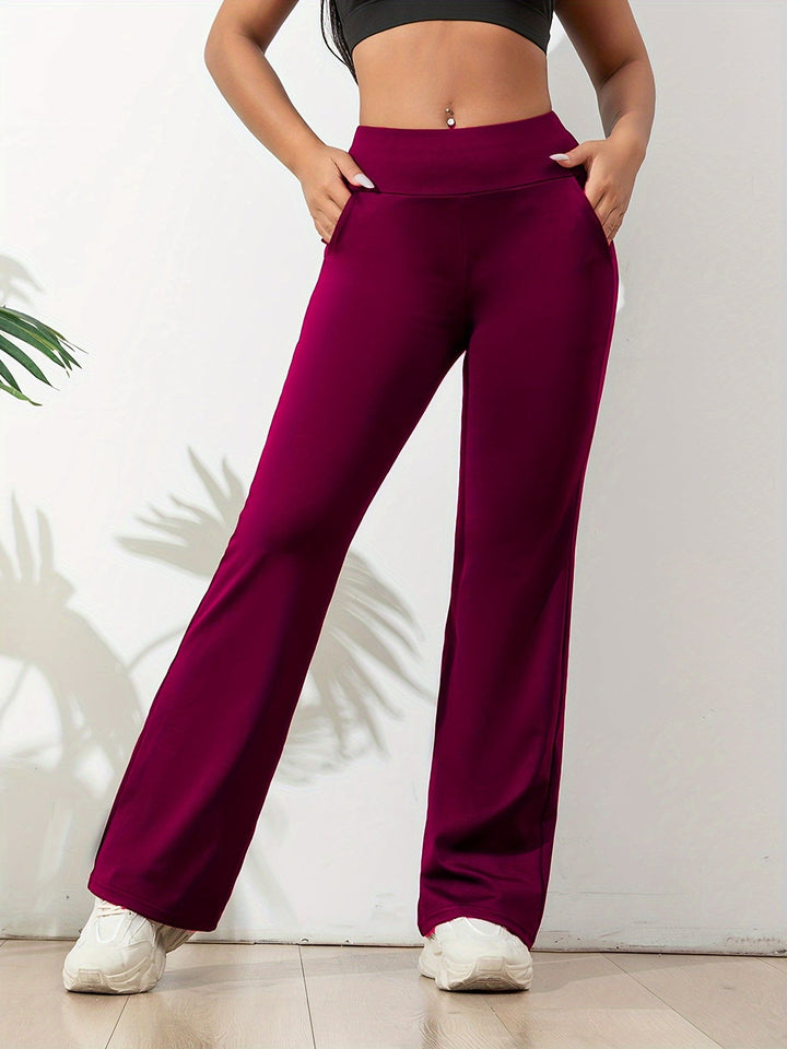 Women's Long Gaucho Pants - Red