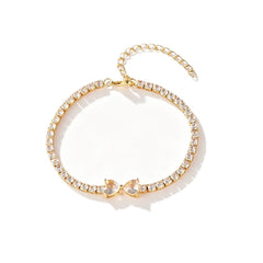 Petra | Women's Charm Chain Diamond Tennis Bracelet