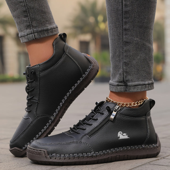 Women's Casual High Top Non-Slip Orthopedic Sneakers - Black