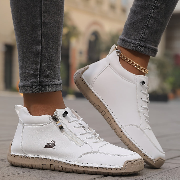 Women's Casual High Top Non-Slip Orthopedic Sneakers - White