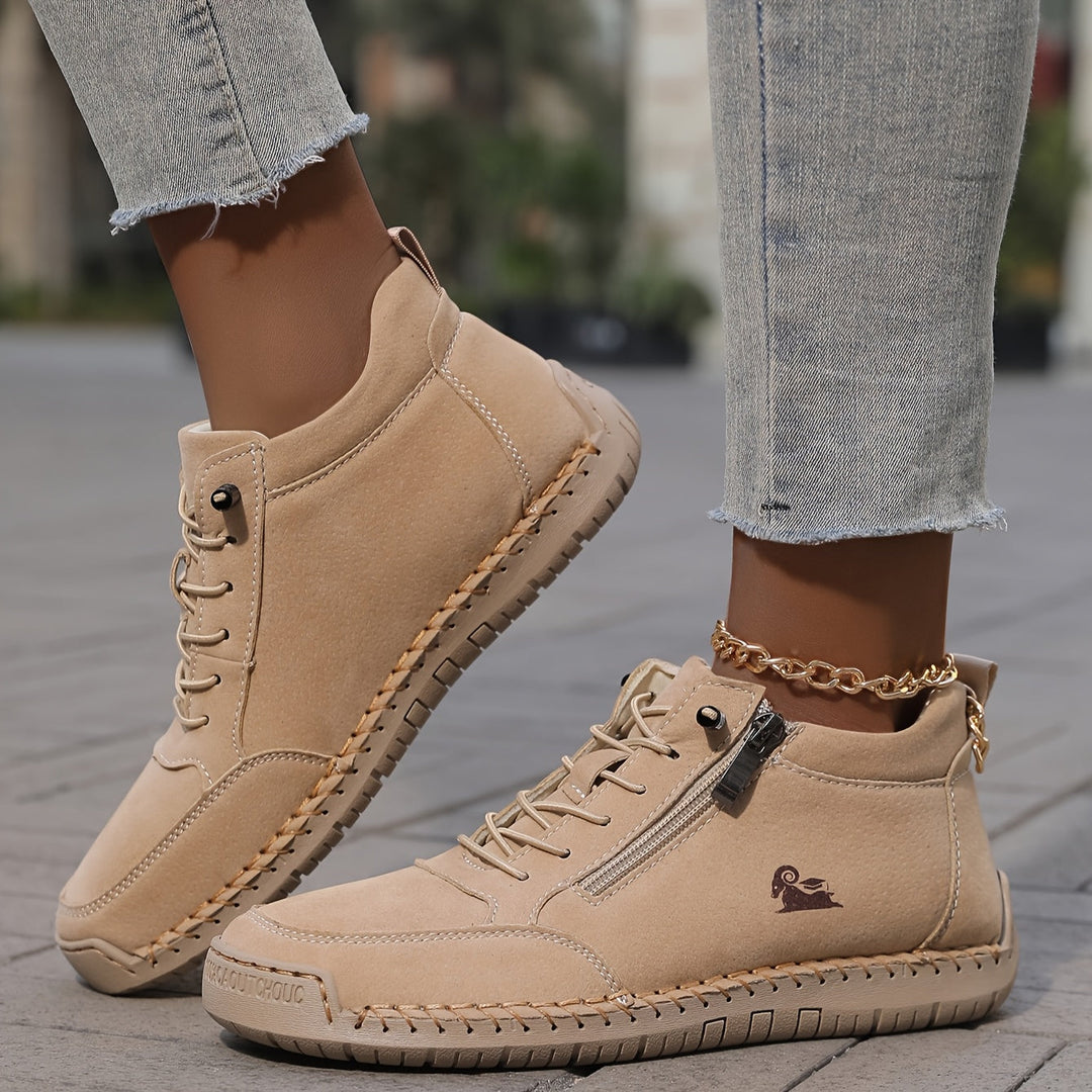 Women's Casual High Top Non-Slip Orthopedic Sneakers - Khaki