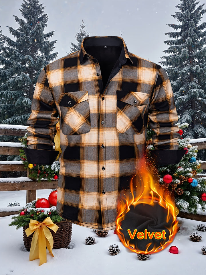 Men's Regular Fit Button Up Winter Overshirt