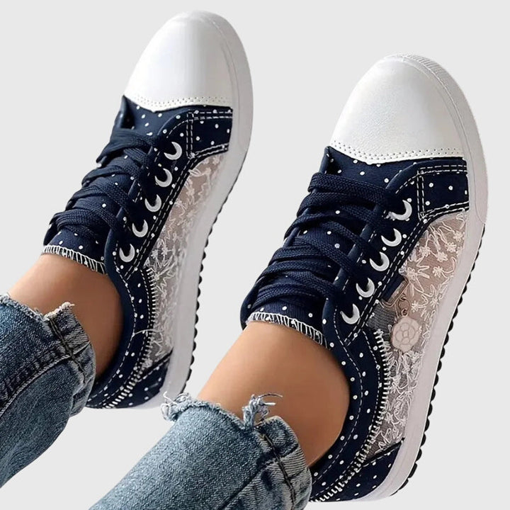 Women's Wide Toe Box Lace-Up Orthopedic Sneakers