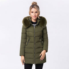 Marcelline | Women's Fur Long Puffer Winter Jacket