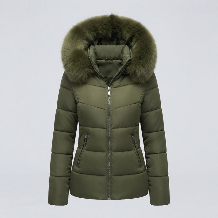Women's Fur Long Puffer Winter Jacket