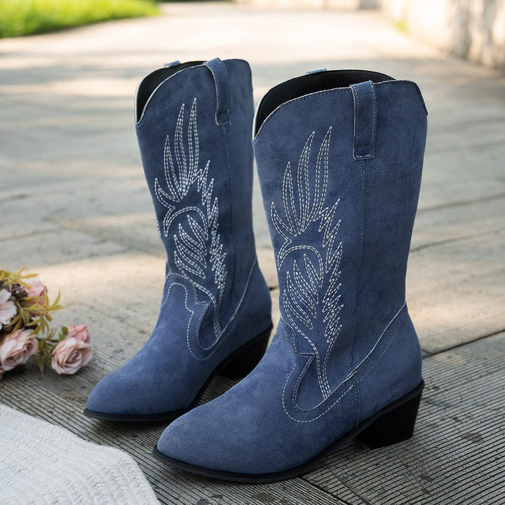 Delyth women's embroidered western knee high boots - photo 6