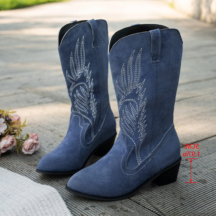 Delyth women's embroidered western knee high boots - photo 7