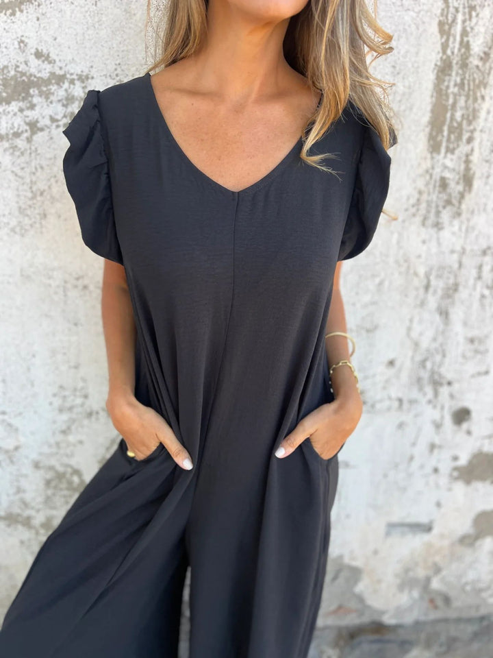 Cassandra™ | Trendy V-Neck Women Jumpsuit