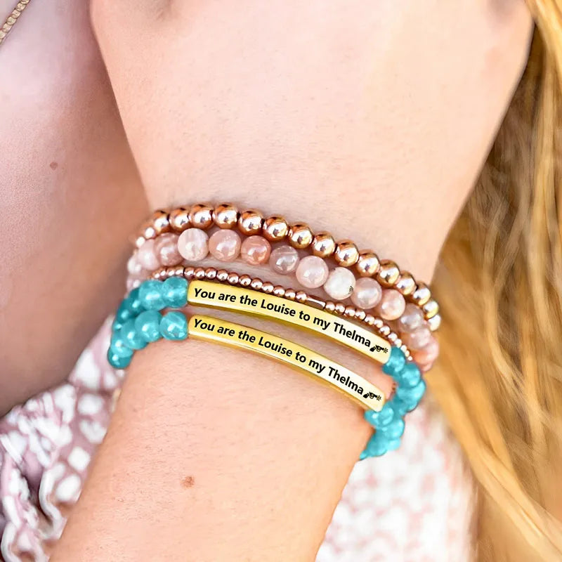 Women's Engraved Love Friendship Bracelets