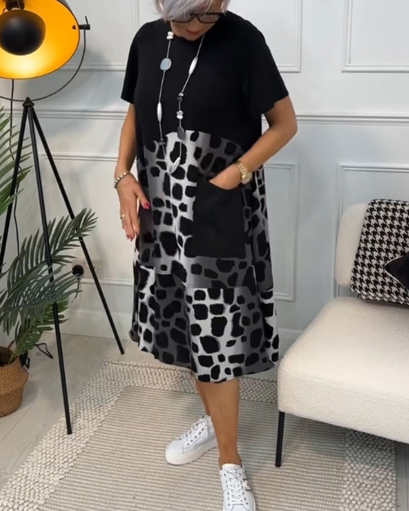 Róisín | Round-Neck Midi Dress