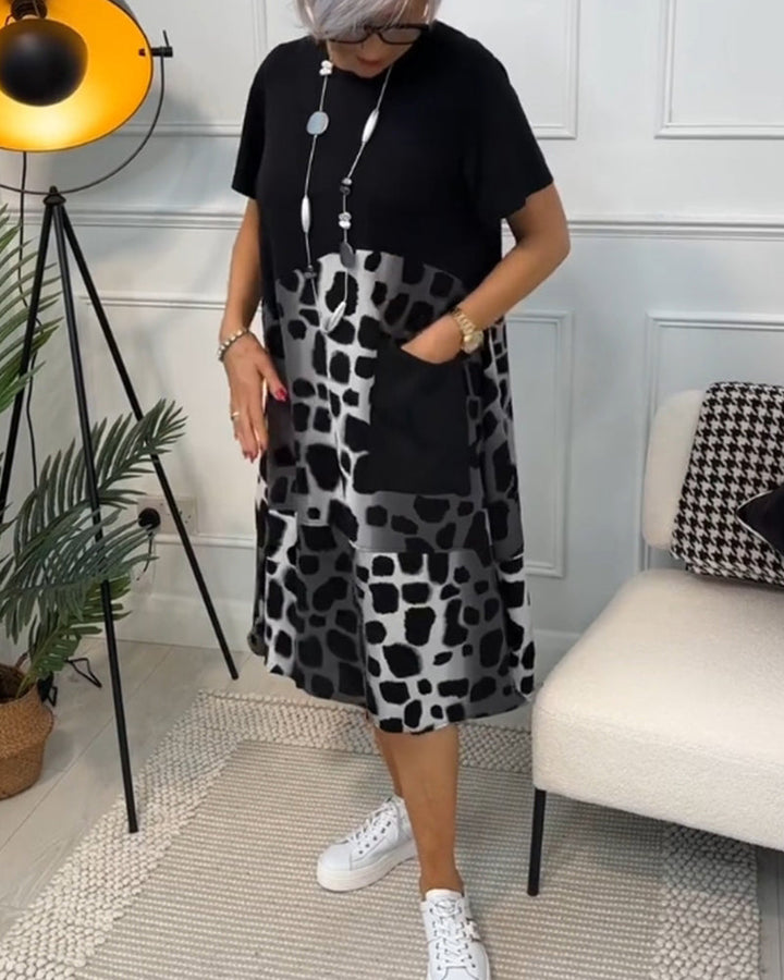 Róisín | Round-Neck Midi Dress