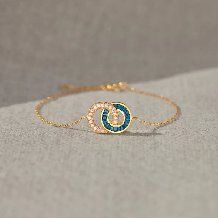 Women's Elegant Birthstone Friendship Bracelets - Gold