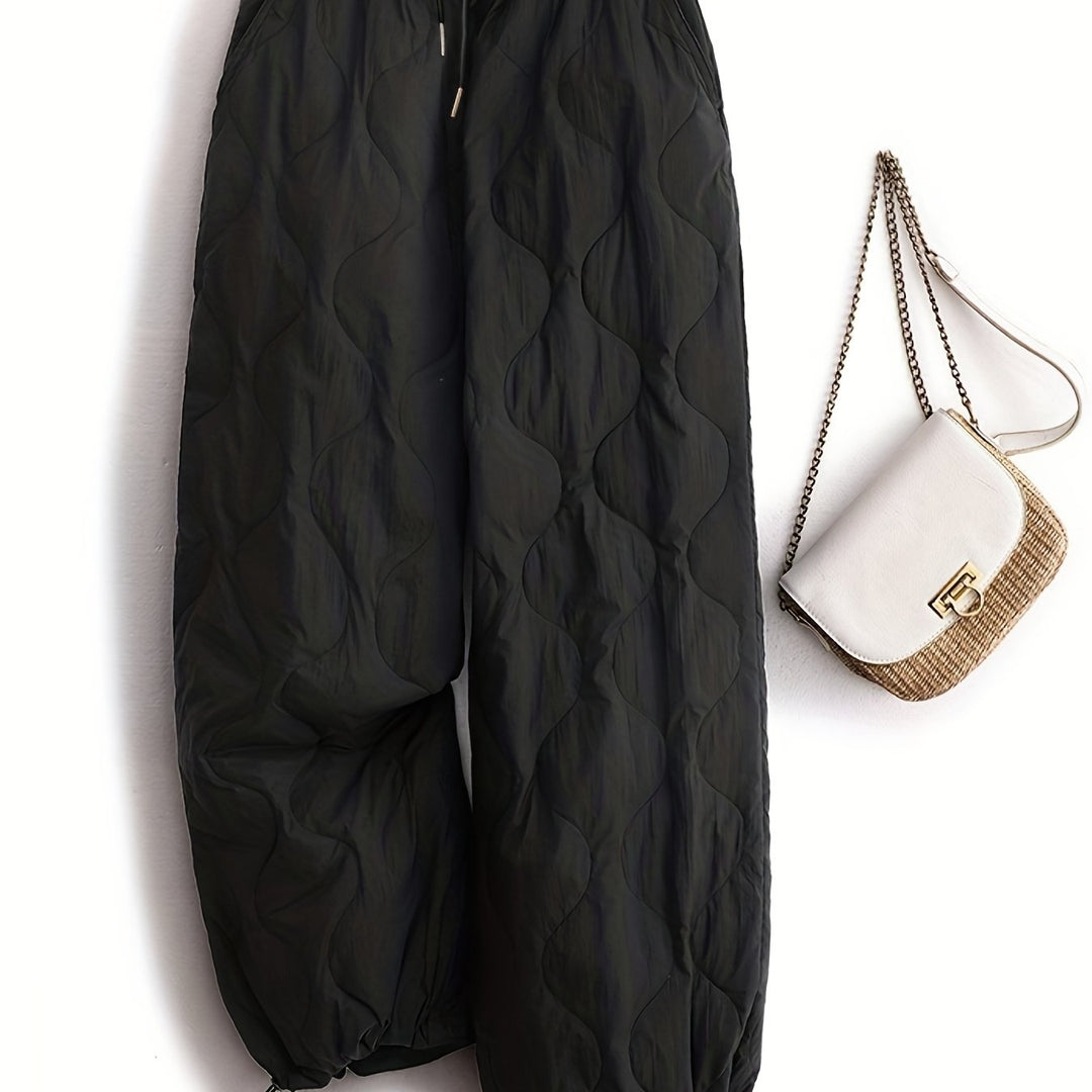 Women's Winter Long Baggy Ski Pants - Black