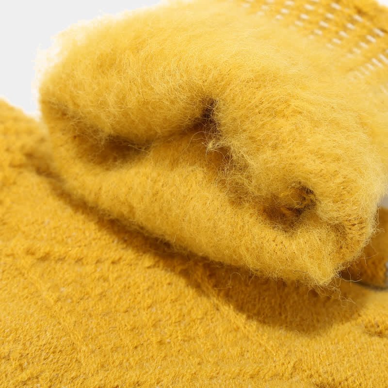 Women's Classic Warm Winter Knit Gloves Set