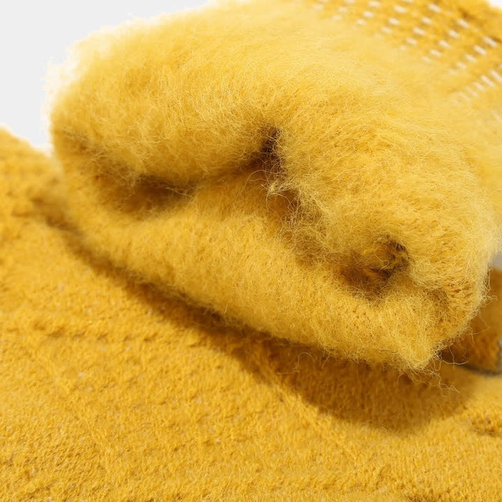 Women's Classic Warm Winter Knit Gloves Set