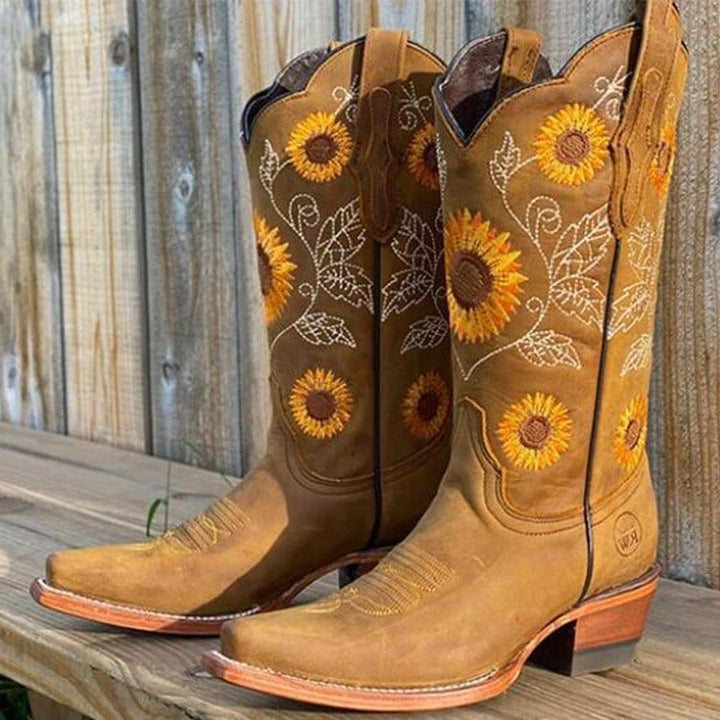 Una women's embroidered cowboy knee high boots - photo 1