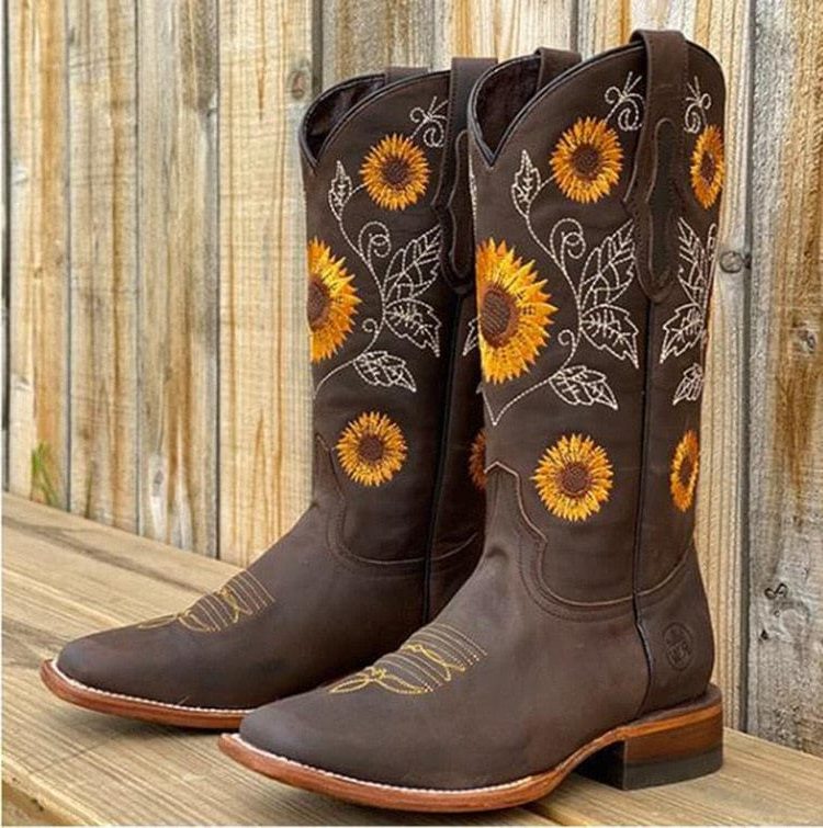 Una women's embroidered cowboy knee high boots - photo 2