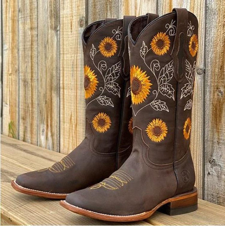 Una women's embroidered cowboy knee high boots - photo 2