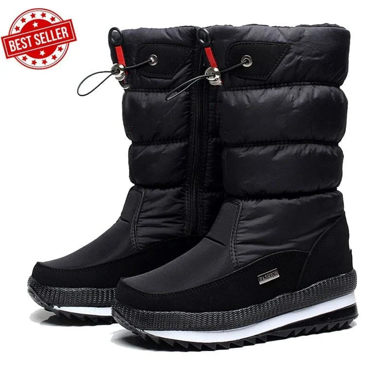 Women's Waterproof Insulated Winter Boots Women - Black